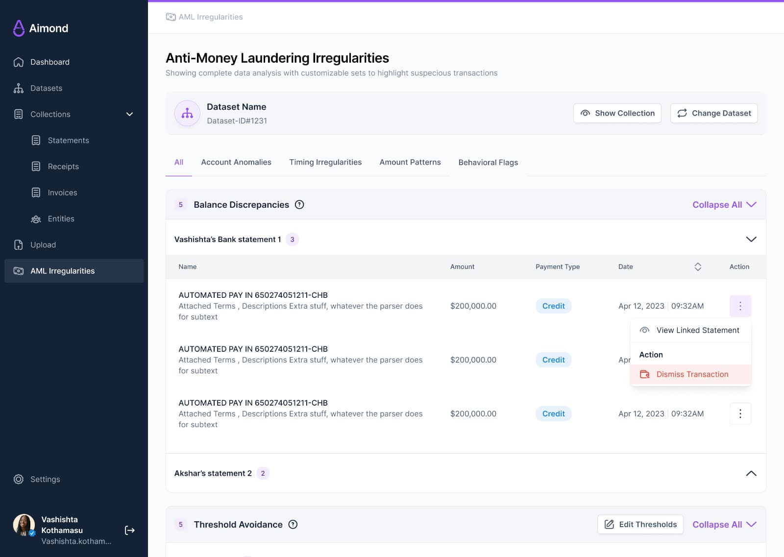Detect Irregularities